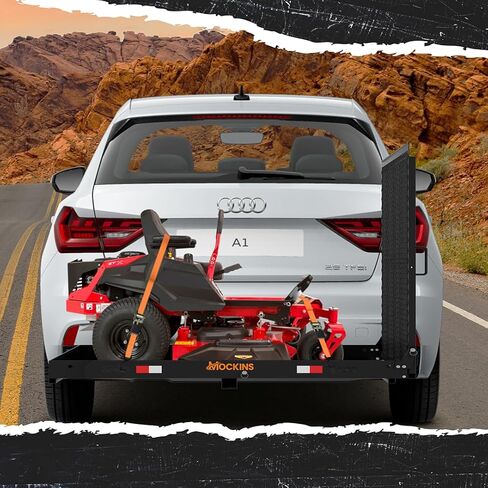 قبعة موكينز 500 رطل. حامل حامل بضائع قابل للطي مع منحدر |48 بوصة طول × 28.5 بوصة عرض × 4.5 بوصة ارتفاع رف كرسي متحرك للسيارة | حامل سكوتر متحرك من الصلب شديد التحمل مع منحدر | حامل كرسي متحرك لوصلة وصلة السيارة in Kuwait