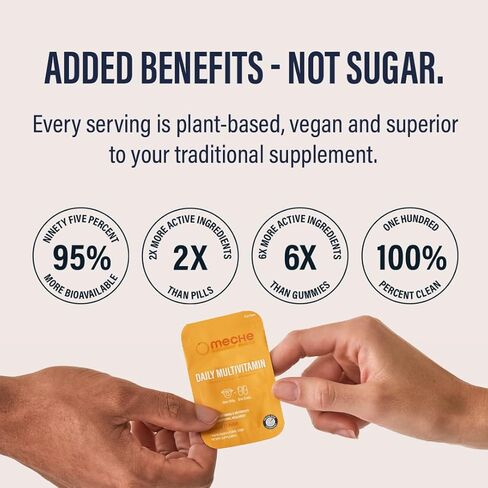 MultiVitamin Strip, B12, B Complex, D3, Oral Rapid Release, Easy Digestion, Daily Dissolving Tongue Strips - Mango 30ct in Saudi Arabia