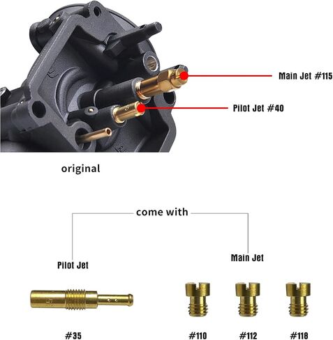 NIBBI PE24mm Carburator 125cc-150cc استبدال عالي الأداء مع نفاثات الكربوهيدرات، يناسب 140cc-150cc YAMAHA KAWASAKI SUZUKI Apollo SSR TTR TAOTAO ATV Dirt Bike Pit Bike GY6 دراجة نارية سكوتر الدراجة in Saudi Arabia