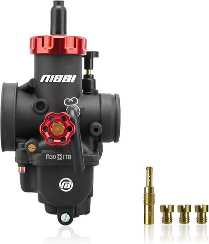 NIBBI PE24mm Carburator 125cc-150cc استبدال عالي الأداء مع نفاثات الكربوهيدرات، يناسب 140cc-150cc YAMAHA KAWASAKI SUZUKI Apollo SSR TTR TAOTAO ATV Dirt Bike Pit Bike GY6 دراجة نارية سكوتر الدراجة in Saudi Arabia