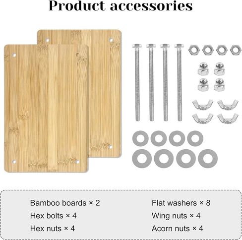 مكبس الكتب الخشبي والخيزران المحمول، طقم تجليد الكتب بالضغط، لوازم تجليد الكتب (11.6 بوصة × 7.9 بوصة) in Kuwait