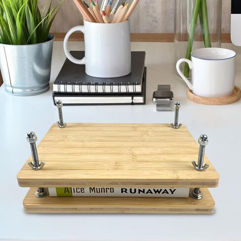 مكبس الكتب الخشبي والخيزران المحمول، طقم تجليد الكتب بالضغط، لوازم تجليد الكتب (11.6 بوصة × 7.9 بوصة) in Kuwait