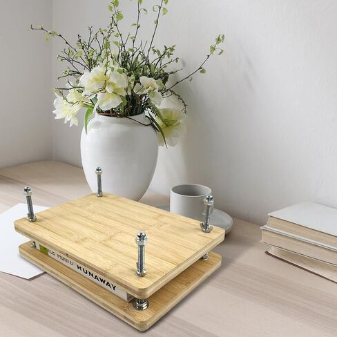 مكبس الكتب الخشبي والخيزران المحمول، طقم تجليد الكتب بالضغط، لوازم تجليد الكتب (11.6 بوصة × 7.9 بوصة) in Kuwait