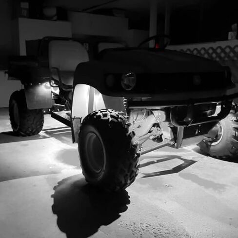 SUNPIE 8 Pods Pure White LED Rock Lights Wide Angle 6000K for Off Road Truck Car ATV UTV SUV Motorcycle Under Body Glow Light Lamp Fender Lighting, Extension Wires Provided in Kuwait