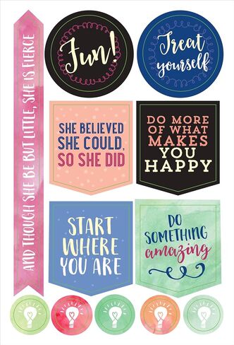 Essential 2019 Weekly Planner Stickers - She Believed She Could (Set of 160 Stickers) in Saudi Arabia