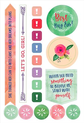 Essential 2019 Weekly Planner Stickers - She Believed She Could (Set of 160 Stickers) in Saudi Arabia