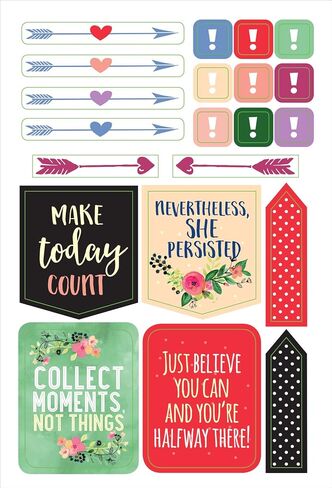 Essential 2019 Weekly Planner Stickers - She Believed She Could (Set of 160 Stickers) in Saudi Arabia