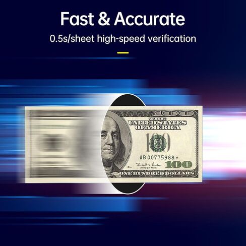 BISOFICE Mini UV كاشف الفواتير المزيفة EURO/USD/GBP عداد النقود كشف الأموال تلقائيًا بواسطة UV MG IR صورة ورقية ذات حجم سمك مناسب للمحلات التجارية ومحلات البقالة والمطاعم والفنادق Stree in Kuwait