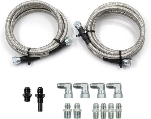 72 بوصة الفولاذ المقاوم للصدأ مضفر خطوط نقل برودة خرطوم مناسب لشيفي فورد موبار جنرال موتورز جي إم سي بويك كاديلاك السيارات والشاحنات استبدال TH350 / 700R4 / TH400 in Kuwait