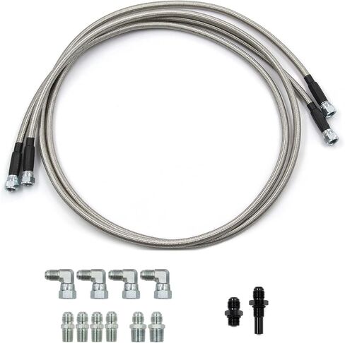 72 بوصة الفولاذ المقاوم للصدأ مضفر خطوط نقل برودة خرطوم مناسب لشيفي فورد موبار جنرال موتورز جي إم سي بويك كاديلاك السيارات والشاحنات استبدال TH350 / 700R4 / TH400 in Kuwait