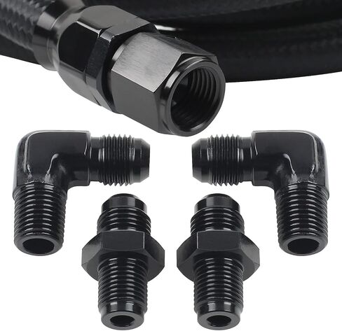 مجموعة خطوط تبريد ناقل الحركة PTFE 6AN 7FT، بديلة لـ GM 4L60 700R4 TH350 TH400 (خطوط مضفرة من النايلون والفولاذ المقاوم للصدأ) in Kuwait