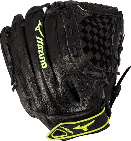 قفاز كرة لينة للشباب من سلسلة Prospect Fastpitch من Mizuno GPL1200F1، أسود، 12.00 بوصة in Kuwait