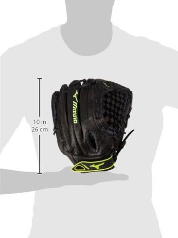 قفاز كرة لينة للشباب من سلسلة Prospect Fastpitch من Mizuno GPL1200F1، أسود، 12.00 بوصة in Kuwait