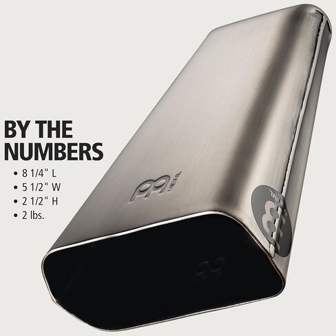Meinl Percussion Handheld Cowbell, 6 1/2" Brushed Steel — NOT Made in China — Low Pitch, 2-Year Warranty (STB65H) in Saudi Arabia
