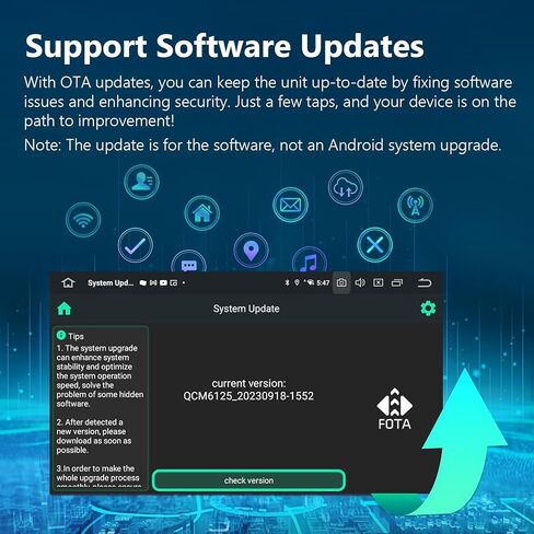 مستقبل ستيريو السيارة Eonon CarPlay & Android Auto، Android 10.0 ستيريو السيارة 2+32 جيجابايت راديو السيارة، متوافق مع شيفروليه/جي إم سي/بويك-8 بوصة-Q80SE in Kuwait