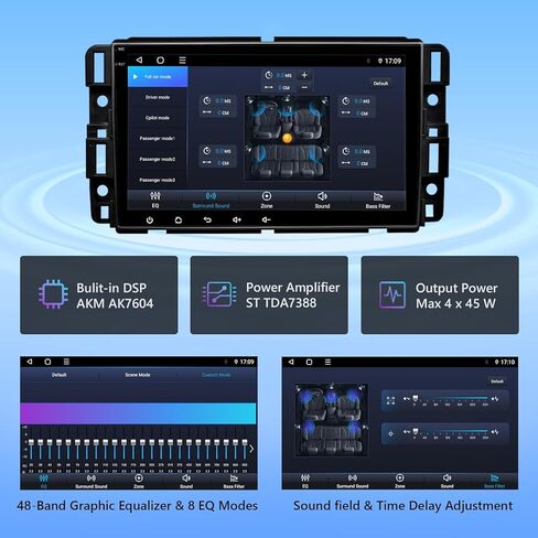 مستقبل ستيريو السيارة Eonon CarPlay & Android Auto، Android 10.0 ستيريو السيارة 2+32 جيجابايت راديو السيارة، متوافق مع شيفروليه/جي إم سي/بويك-8 بوصة-Q80SE in Kuwait