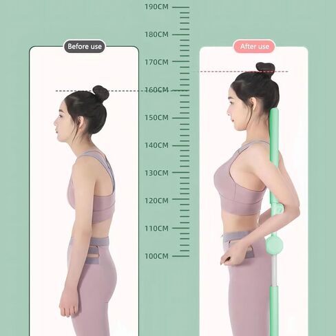 عصا اليوغا للجسم| عصي تصحيح الوضعية تمنح الدعم وتمليس الرقبة والكتف| عصا تصحيح التصميم القابلة للسحب للجميع in Kuwait