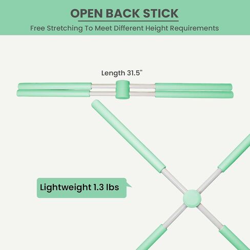 عصا اليوغا للجسم| عصي تصحيح الوضعية تمنح الدعم وتمليس الرقبة والكتف| عصا تصحيح التصميم القابلة للسحب للجميع in Kuwait