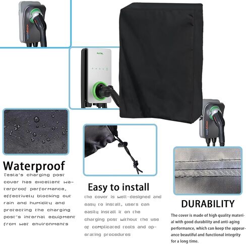 Electric Car Charging Pile Cover,High Density 600D Oxford dustproof Cloth ,Dustproof and waterproof covers for charging piles,Fit for All-weather. (Large Size 15″H x 12″W x 8″D) in Saudi Arabia
