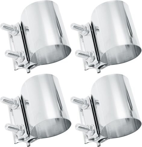 ETL INDUSTRIES مشبك عادم 3 بوصة، وصلة كم مشبك بمؤخرة 304 من الفولاذ المقاوم للصدأ، 4 قطع in Kuwait