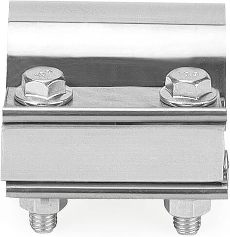 4 Pack 2.5 Inch Butt Joint Exhaust Band Clamp, Stainless Steel Butt Joint Exhaust Muffler Clamp Band with Nuts, Exhaust Band Clamp Sleeve for Exhaust Pipe, Muffler in Saudi Arabia
