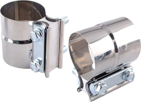 ESPEEDER 2.0 "اللفة المشتركة الفرقة المشبك العادم المشابك أجزاء الأنابيب الفولاذ المقاوم للصدأ 2 قطعة in Kuwait