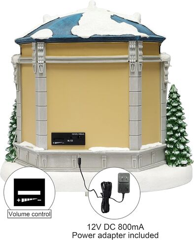 Christmas Village Building, Santa's Toy Shop with Christmas Music, LED Lights, and Animation - Power Adapter (Included) (15.35" H x 16.5" W x 15.2" D) by Moments in Time in Saudi Arabia