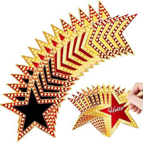 Geosar 48 Pcs Movie Star Cardboard Red Carpet Awards Night Cutouts Confetti Cutouts for Bulletin Board Movie Party Decoration Supply Classroom Wall (11 Inch) in Saudi Arabia