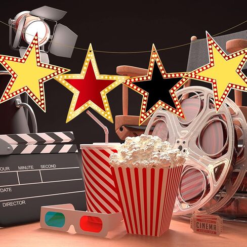 Geosar 48 Pcs Movie Star Cardboard Red Carpet Awards Night Cutouts Confetti Cutouts for Bulletin Board Movie Party Decoration Supply Classroom Wall (11 Inch) in Saudi Arabia