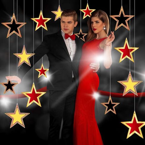 Geosar 48 Pcs Movie Star Cardboard Red Carpet Awards Night Cutouts Confetti Cutouts for Bulletin Board Movie Party Decoration Supply Classroom Wall (11 Inch) in Saudi Arabia