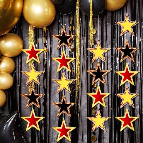 Geosar 48 Pcs Movie Star Cardboard Red Carpet Awards Night Cutouts Confetti Cutouts for Bulletin Board Movie Party Decoration Supply Classroom Wall (11 Inch) in Saudi Arabia