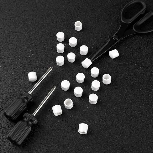 20pcs 0.39 Inch Door Stoppers Rubber Tip Replacement, Door Stop Bumper Tips, Door Stop Caps for Door Wall Protection （Black） in Saudi Arabia