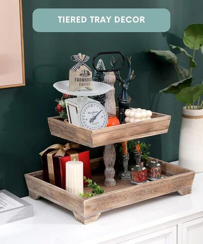 Vintage Fake Scales, Farmhouse Decor, Coffee Bar Station & Kitchen Decor Accessories, Tiered Tray Decorations, Country Farm House White Wooden Fake Scales in Saudi Arabia