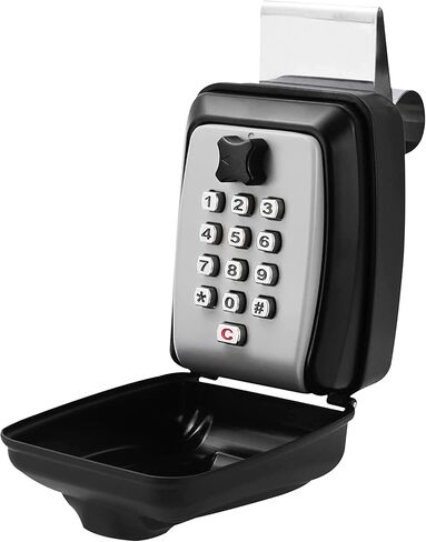 LAB Automation Car Window Lock Box – Punch Button Key Lock Box for Car Keys – Numeric Combination Lock Box for Car Window – Heavy-Duty Steel Small Lock Box for Keys, Fobs, Cards in Saudi Arabia