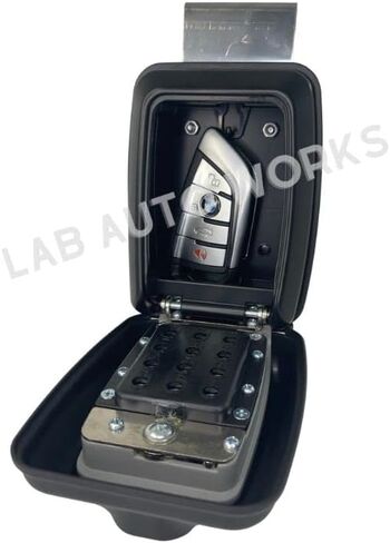 LAB Automation Car Window Lock Box – Punch Button Key Lock Box for Car Keys – Numeric Combination Lock Box for Car Window – Heavy-Duty Steel Small Lock Box for Keys, Fobs, Cards in Saudi Arabia