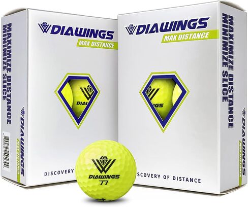 Diawings Max Distance Golf Balls for Maximum Distance, Anti Slice, Low Spin, Straight Shots | Half Dozen X 2, 12 Balls | White, Pink, Orange, Yellow in Saudi Arabia
