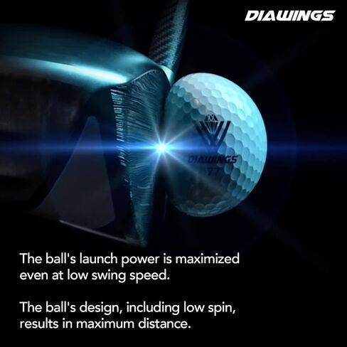 Diawings Max Distance Golf Balls for Maximum Distance, Anti Slice, Low Spin, Straight Shots | Half Dozen X 2, 12 Balls | White, Pink, Orange, Yellow in Saudi Arabia