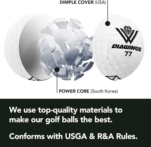 Diawings Max Distance Golf Balls for Maximum Distance, Anti Slice, Low Spin, Straight Shots | Half Dozen X 2, 12 Balls | White, Pink, Orange, Yellow in Saudi Arabia