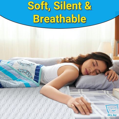 Dry Joy - Twin Size (34" x 36") Washable Waterproof Incontinence Mattress Protector with Tucks – Reusable Twin 34x36 in Bed Pad for Adults Kids and Pets – Including Sheet Tuck in Tool - Two Pack in Saudi Arabia