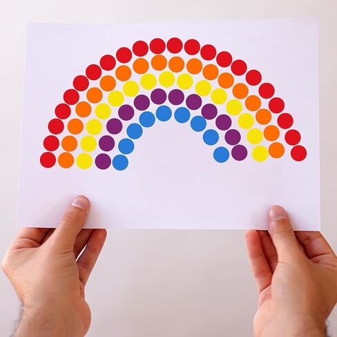 4000 قطعة من الملصقات ذات النقاط المستديرة مقاس 1/2 بوصة، ملصقات ترميز الألوان الدائرية لتنظيم علامات التلوين (8 لفات ألوان، 500 ملصق/لفة) in Kuwait