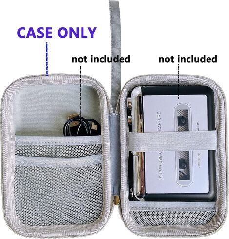 Hard Carrying Case for Reshow Cassette Player Portable Tape Player, Travel Storage Box for Tape Cassettes Player Accessories(Case Only) in Kuwait