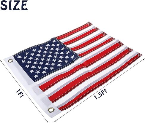 علم القارب الأمريكي WerkWeit مع نجوم مطرزة مقاس 30.48 × 45.72 سم خطوط مخيطة من النايلون عالي التحمل تستخدم على نطاق واسع لقوارب اليخوت وغيرها من الاستخدامات الخارجية in Kuwait