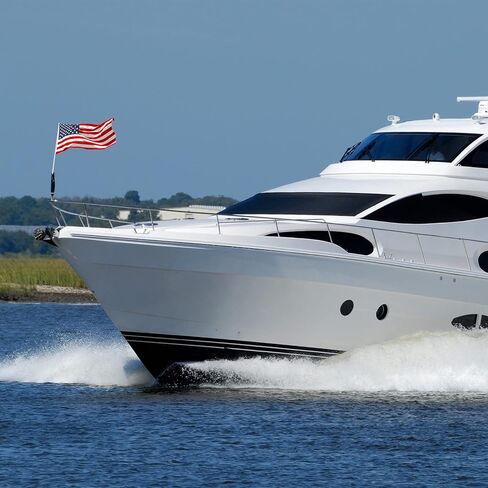 علم القارب الأمريكي WerkWeit مع نجوم مطرزة مقاس 30.48 × 45.72 سم خطوط مخيطة من النايلون عالي التحمل تستخدم على نطاق واسع لقوارب اليخوت وغيرها من الاستخدامات الخارجية in Kuwait