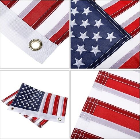 علم القارب الأمريكي WerkWeit مع نجوم مطرزة مقاس 30.48 × 45.72 سم خطوط مخيطة من النايلون عالي التحمل تستخدم على نطاق واسع لقوارب اليخوت وغيرها من الاستخدامات الخارجية in Kuwait