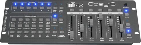 CHAUVET Obey 6 Compact Universal 6 Fixture DMX Lighting Controller + DMX Cables in Saudi Arabia