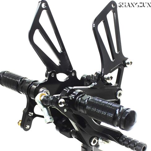 Shang Zun Fit Kawasaki Ninja 600 ZX6R ZX636 1999-2002، ZX9R 1999-2003، ZZR600 2005-2008 مجموعات خلفية للدراجة النارية أوتاد قدم مجموعات خلفية مسند للقدمين فرامل التحول قابل للتعديل in Kuwait