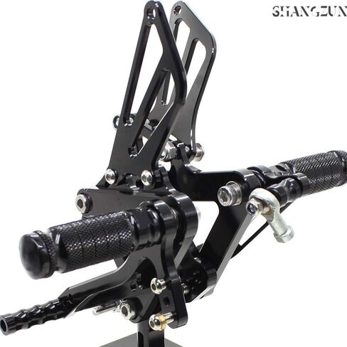 Shang Zun Fit Kawasaki Ninja 600 ZX6R ZX636 1999-2002، ZX9R 1999-2003، ZZR600 2005-2008 مجموعات خلفية للدراجة النارية أوتاد قدم مجموعات خلفية مسند للقدمين فرامل التحول قابل للتعديل in Kuwait