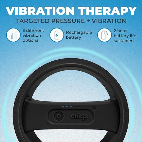 Chirp Wheel Pro Vibrating Foam Roller - 3 Speed Deep Tissue Electric Massager for Back Pain Relief & Muscle Therapy, Workout Recovery, Physical Therapy, Yoga Massage, 8 Inch, Black Holds Up to 500 lbs in Saudi Arabia
