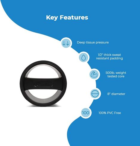 Chirp Wheel Pro Vibrating Foam Roller - 3 Speed Deep Tissue Electric Massager for Back Pain Relief & Muscle Therapy, Workout Recovery, Physical Therapy, Yoga Massage, 8 Inch, Black Holds Up to 500 lbs in Saudi Arabia
