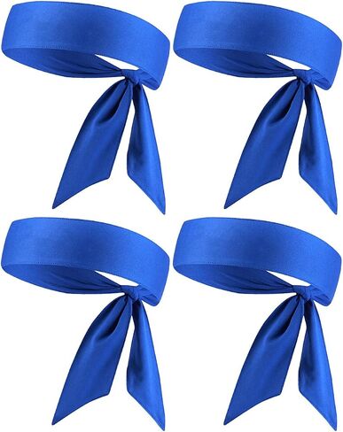 Head Tie, Tennis Headbands Tie Back, Sweat Wicking Ninja Karate Running Headband Headwrap for Men Women Kids Girls Boys in Saudi Arabia